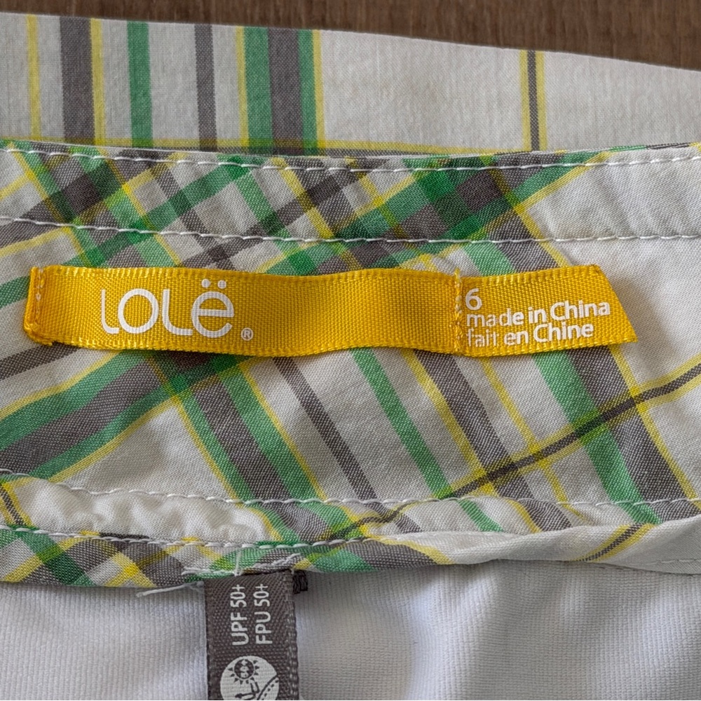 Lole Green‎ Plaid Skort Sz 6 Golf Tennis Pickle Ball UPF 50+ Water Repellent - Picture 3 of 13